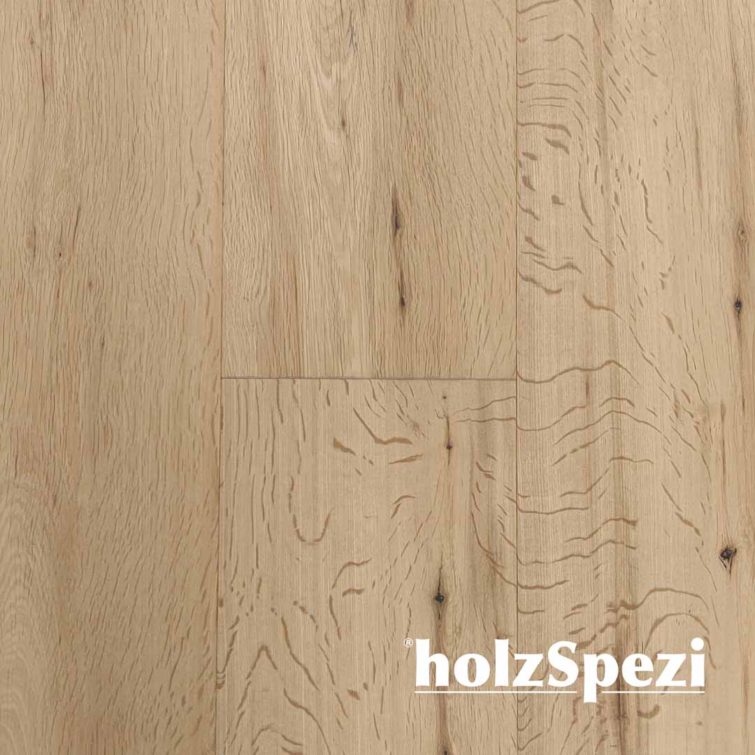 Fertigparkett Eiche TIBER -S-, handgehobelt, SAFETOP Rohholzoptik, Landhausdiele